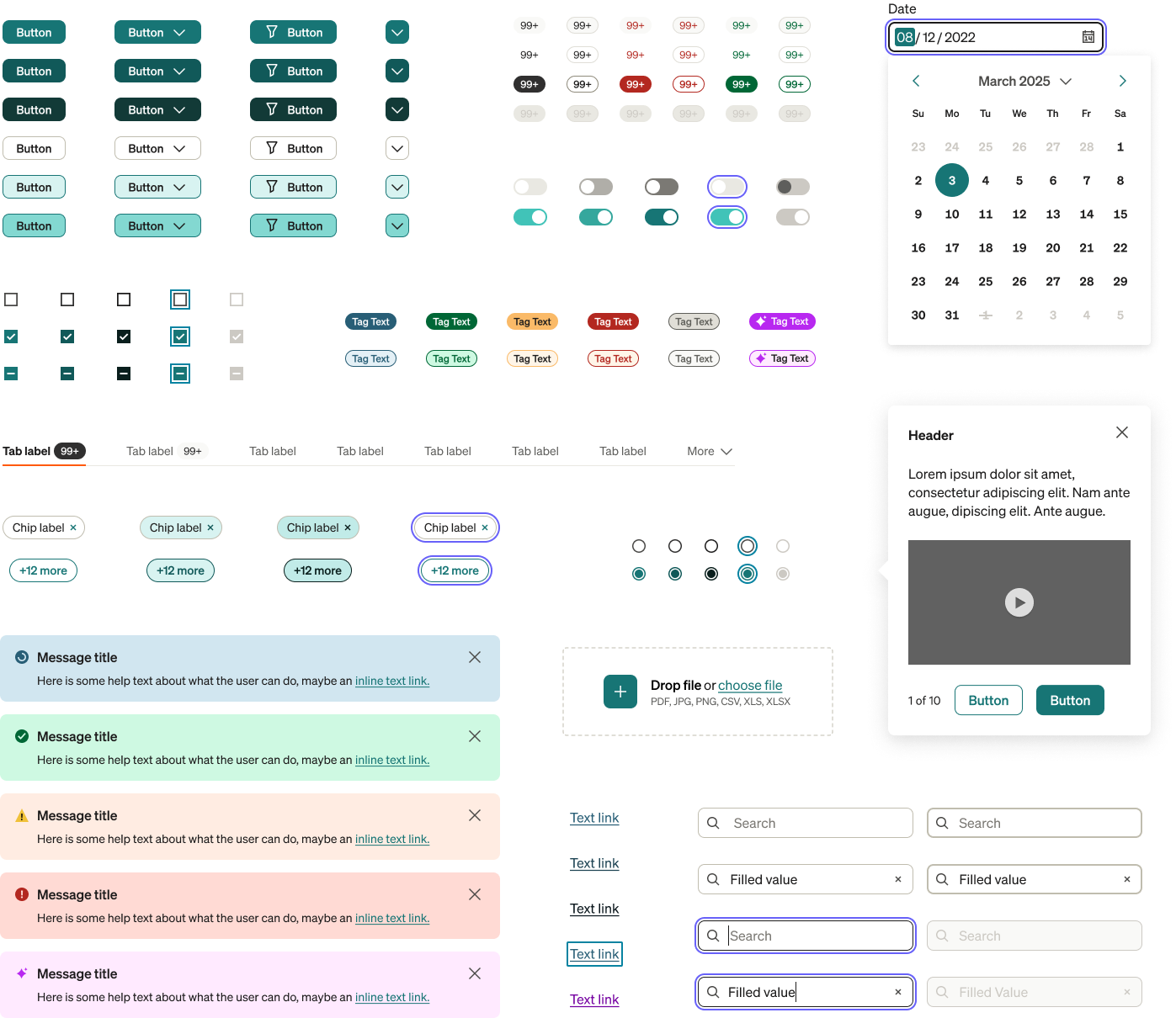 Trinity Design System component collage